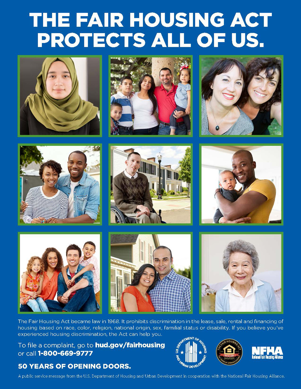 A poster of people with different types of disabilities.